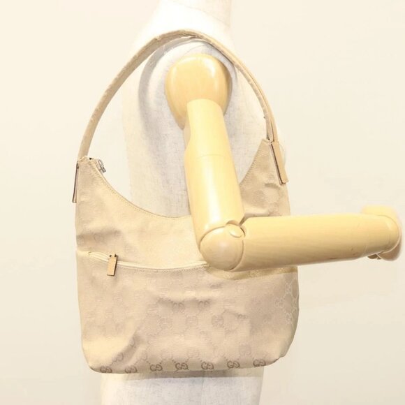 GUCCI GG Canvas Shoulder Bag Beige 001 3386 Auth - Picture 1 of 16